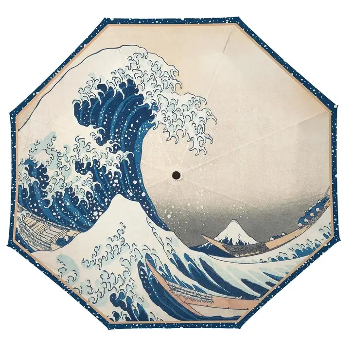 RainCaper Hokusai The Great Wave Folding Umbrella