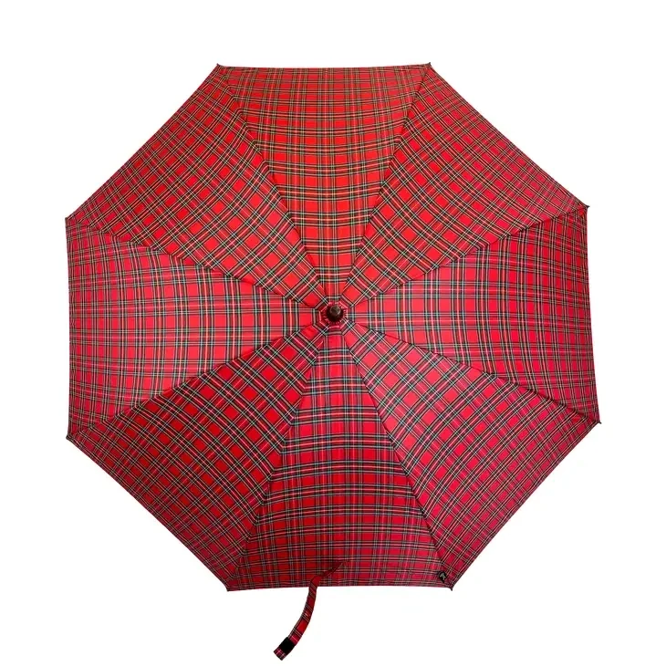 Soake Everyday Red Tartan Stick Umbrella