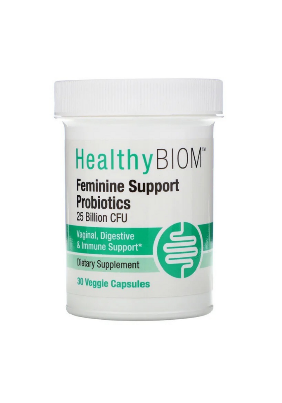HealthyBiom, Feminine Support Probiotics, 25 Billion CFUs, 90 Veggie Capsules