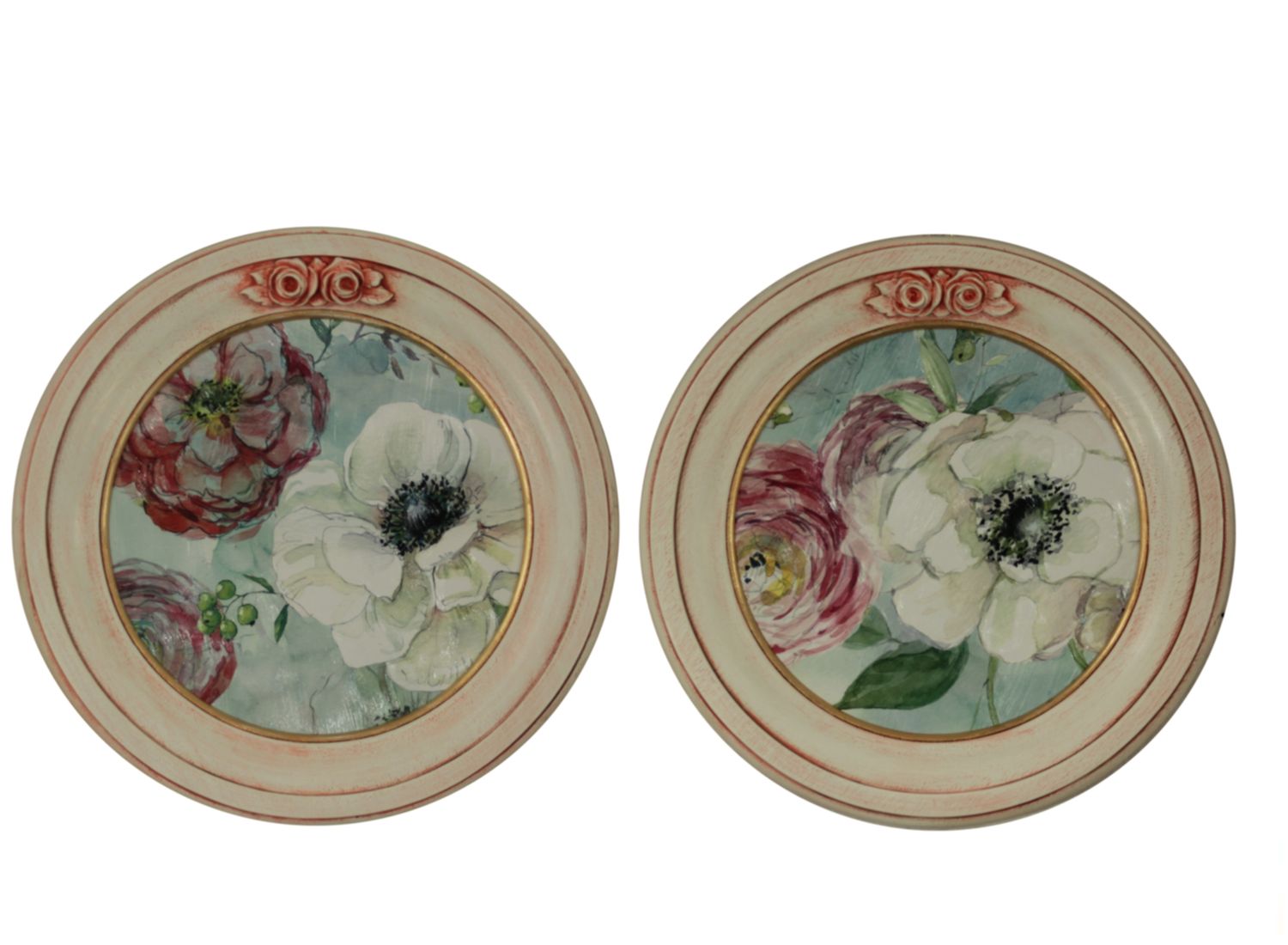 CORNICE IN LEGNO  CON FIORI (S006722)