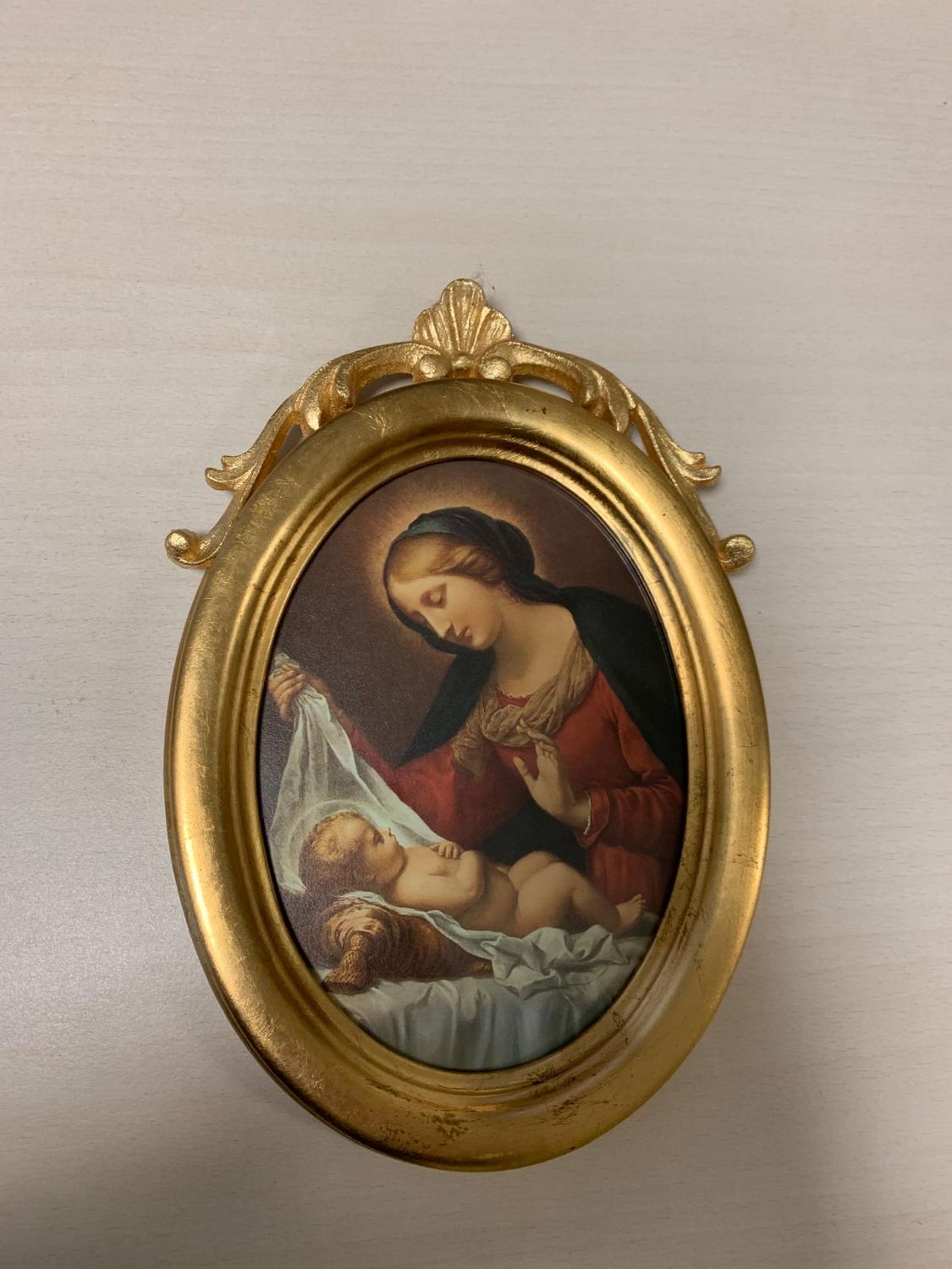 IMMAGINE SACRA CORNICE IN LEGNO