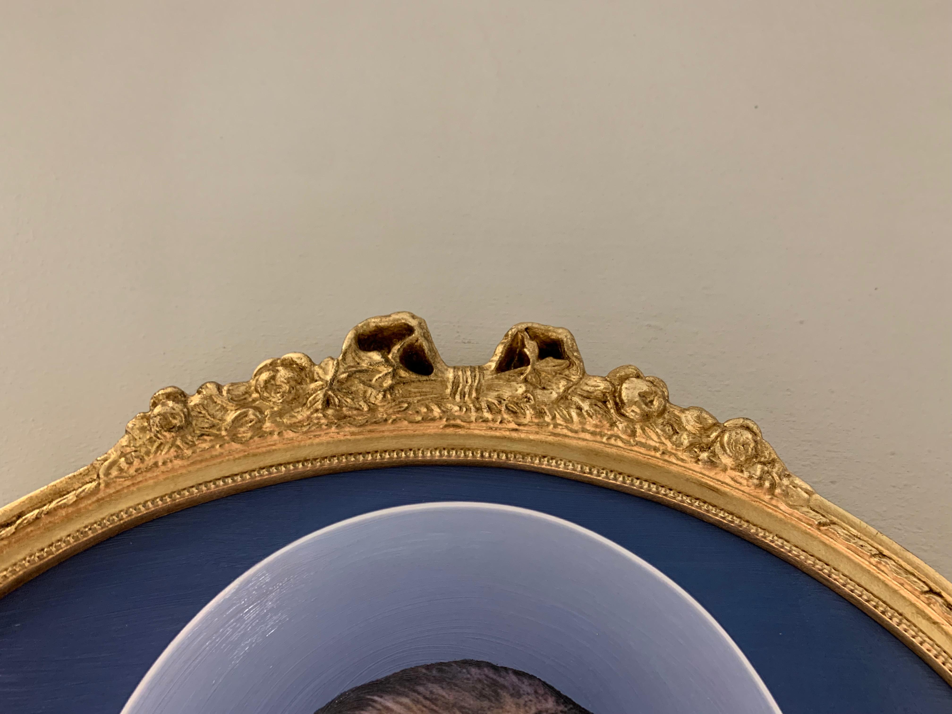 Padre Pio con cornice ovale