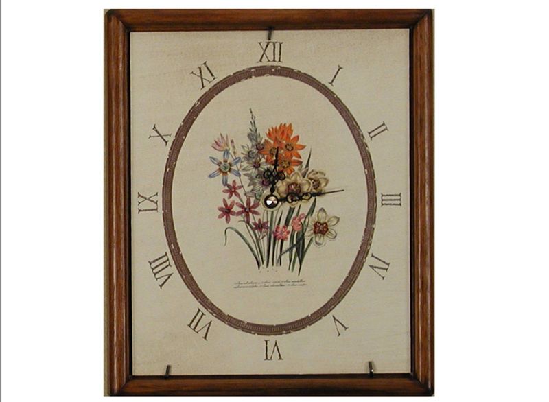 OROLOGIO CON FIORI CM. 21X25 ( S000BC6) OROLOGIO CON FIORI CM. 21X25 ( S000BC6)