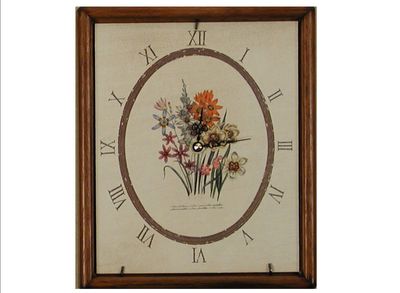 OROLOGIO CON FIORI CM. 21X25 ( S000BC6) OROLOGIO CON FIORI CM. 21X25 ( S000BC6)