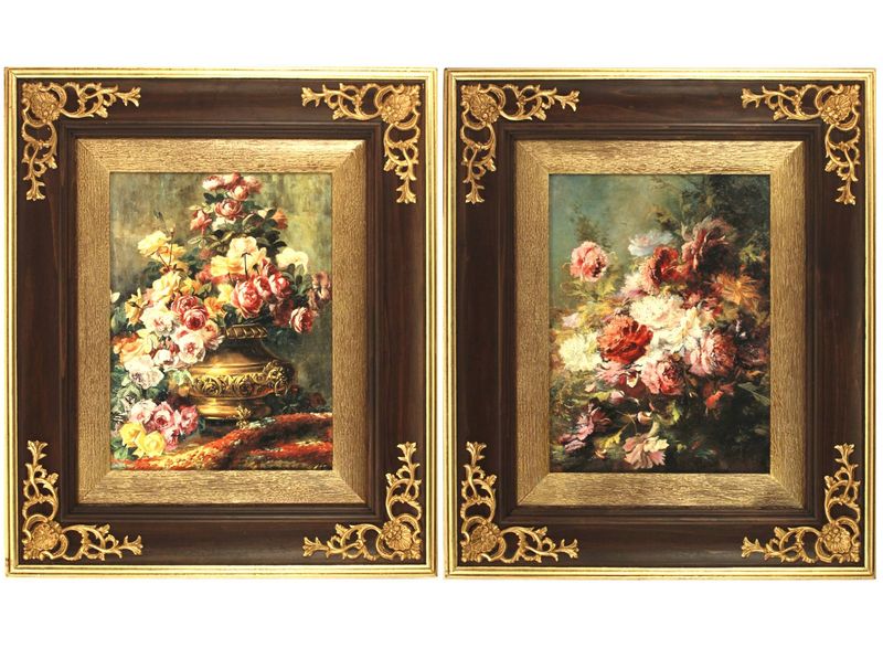 VASI CON FIORI (SET DI DUE PEZZI ) (S005525) VASI CON FIORI (SET DI DUE PEZZI ) (S005525)