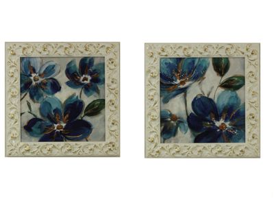 FIORI CORNICE AVORIO / ORO CM. 38X38 (S006546)