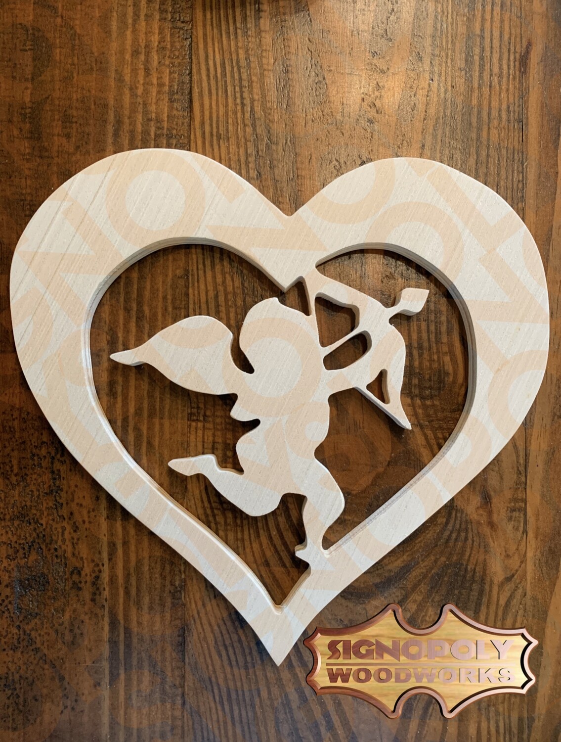 Heart with Cupid Unpainted