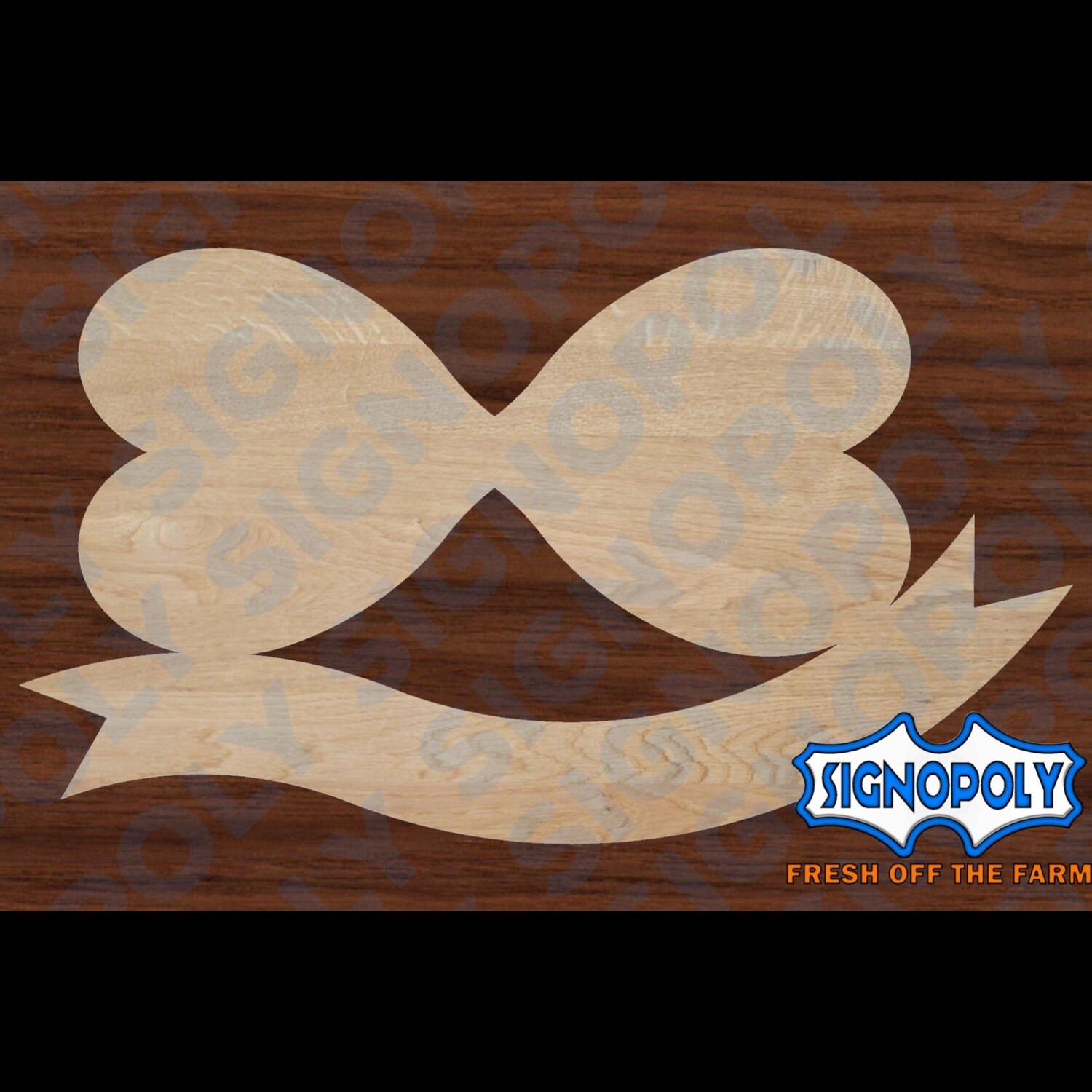 Infinity Hearts Banner Closed 23 in. x 16 in. Unpainted