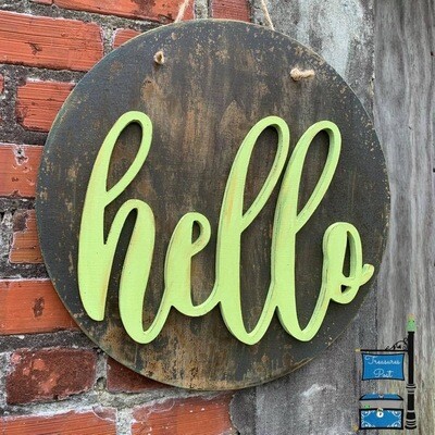 Hello with Round Combo (18 in. round, 15 in. hello (1/2” )) Unpainted