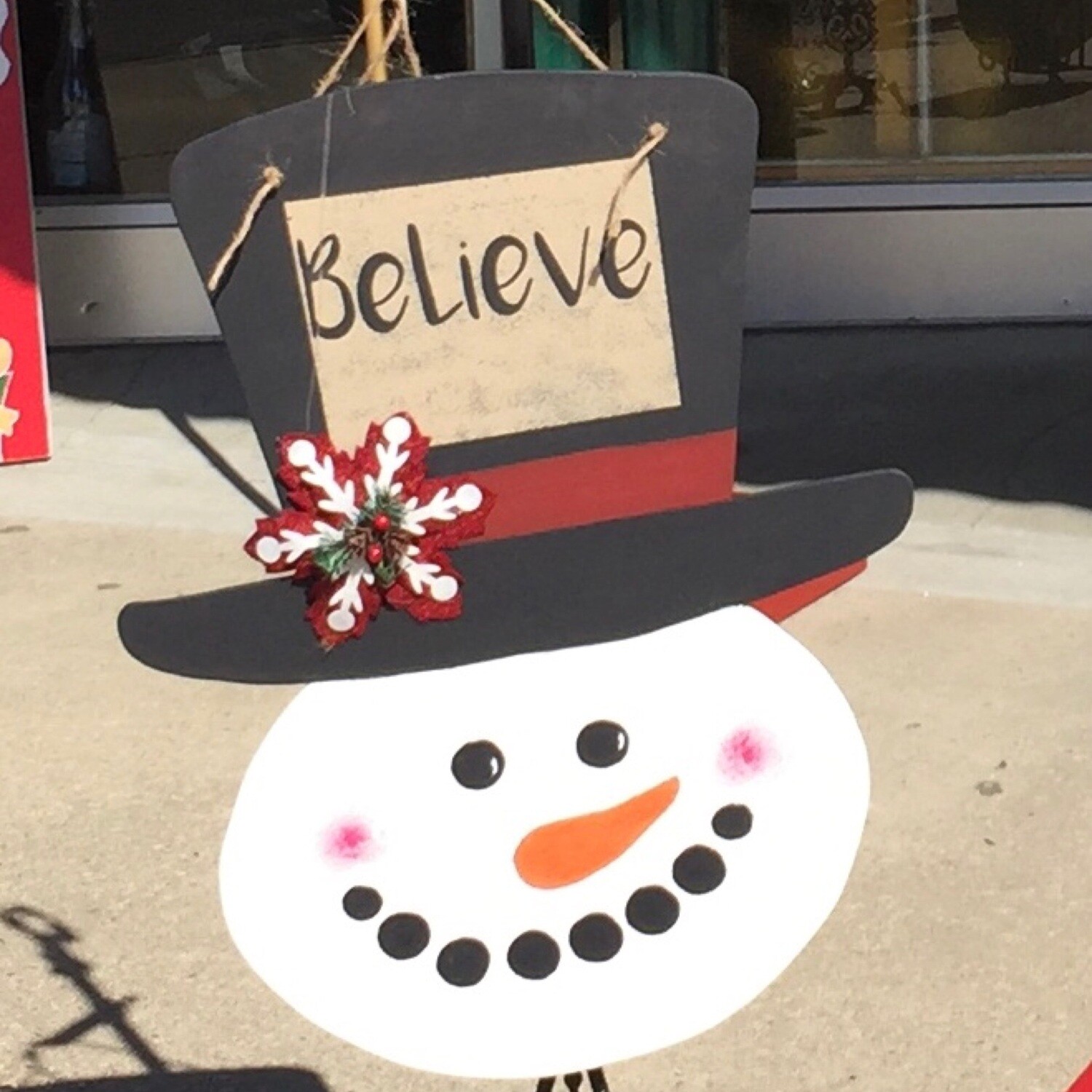 Snowman Head with Hat Unpainted