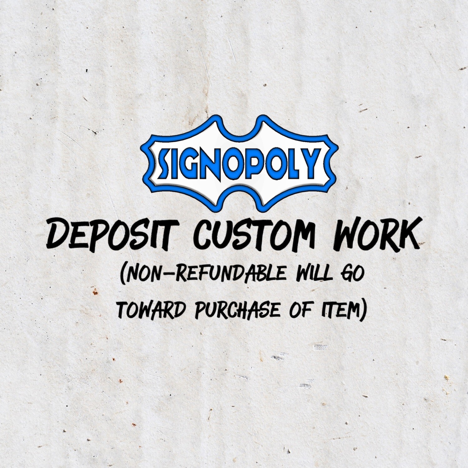 Deposit Custom Graphic Logo, Cut-Out or Design Work