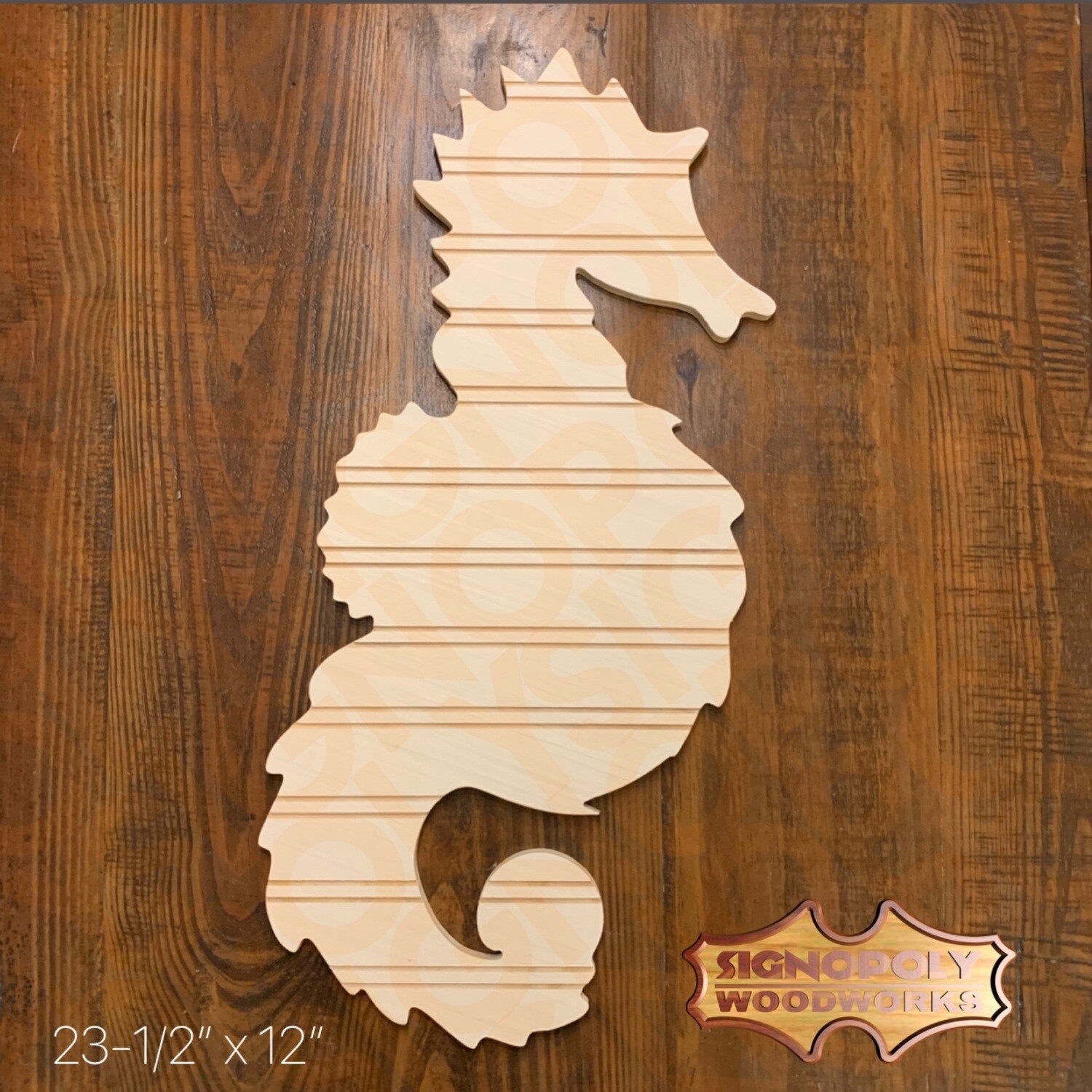 Sea Horse Double Groovy 23-1/2 in. x 12 in. (92 284) Unpainted