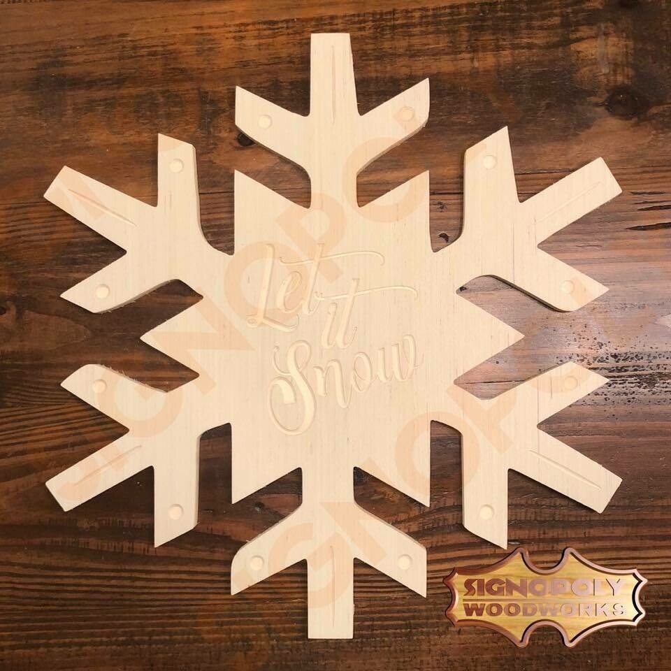 Snowflake with Words 18 in. Unpainted