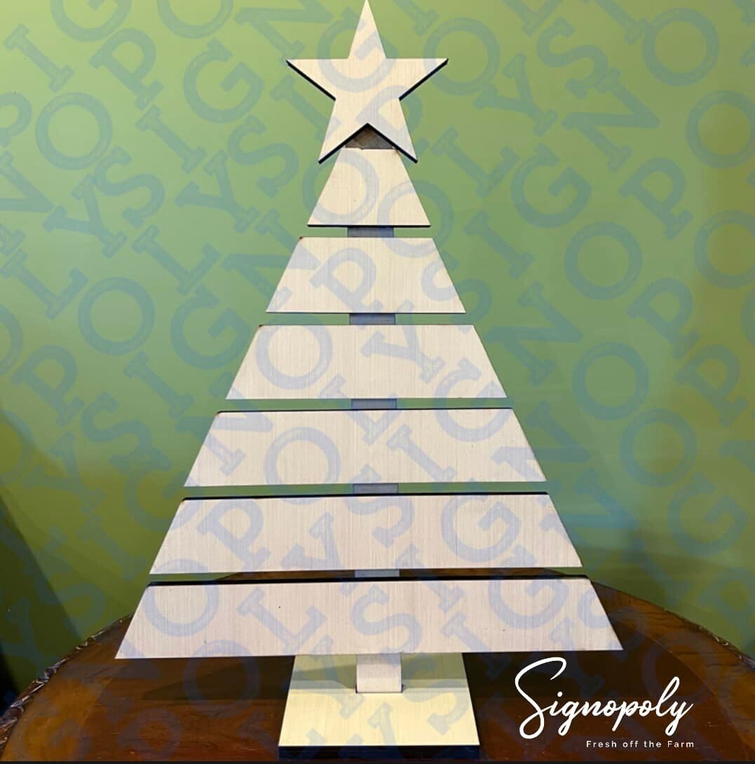 Christmas Tree Slats 23" x 16-1/2" Unpainted