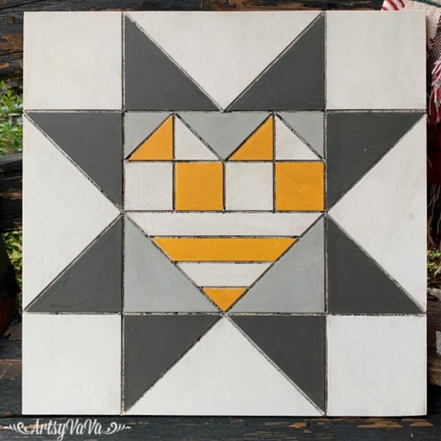 Barn Quilt Pattern 03 Heart Unpainted