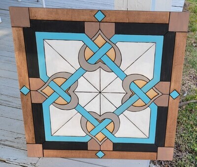 Barn Quilt Pattern 25 Four Hearts Unpainted