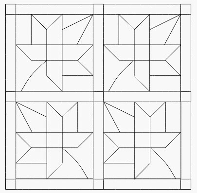 Barn Quilt Pattern 34 Four Leaves Unpainted