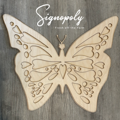 Layered Butterfly 20 in. x 16-2/3 in. Unpainted