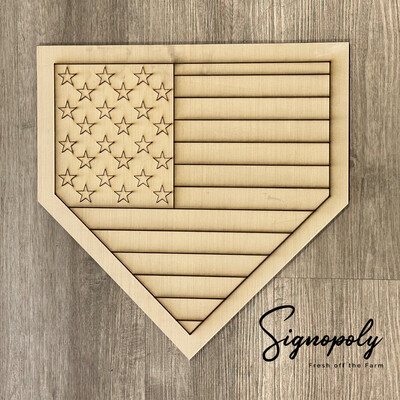 Home Plate American Style Unpainted