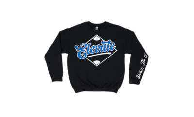 GAMETIME. Crewneck Sweater Black/ Multi Colorway 