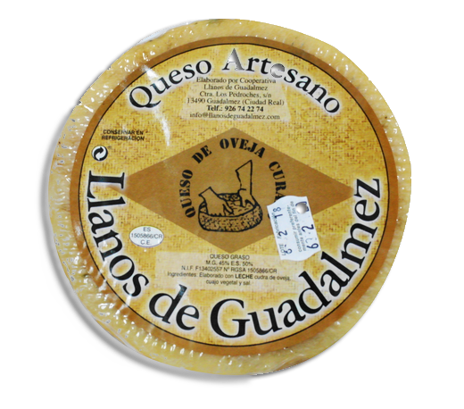 Queso Oveja Curado. " LLanos de Guadalmez ".  700 a 800 grs. aprox.