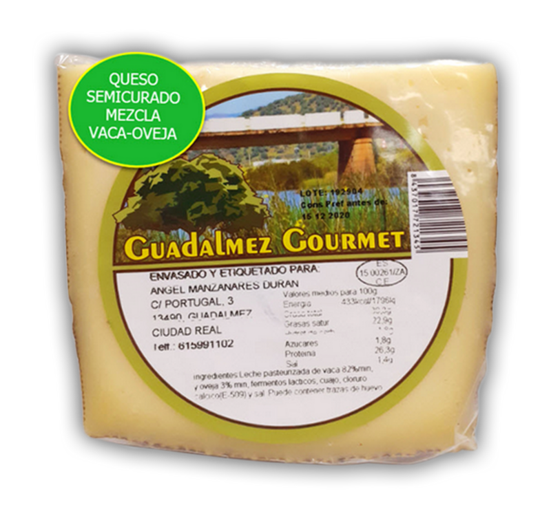 Queso Mezcla Semicurado "GUADALMEZ GOURMET " 400 grs. aprox.