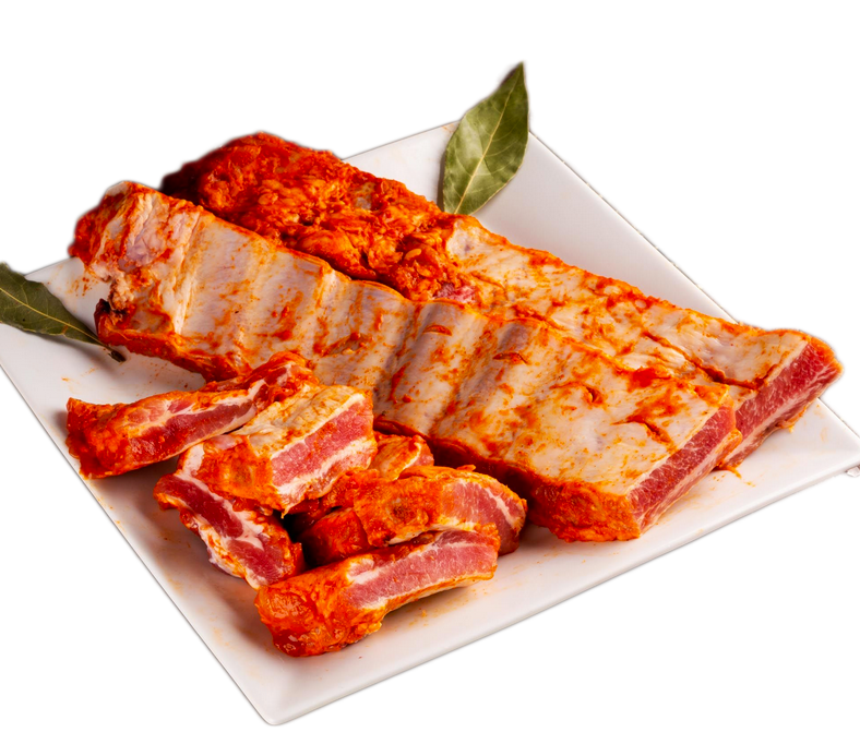Costillas de cerdo frescas adobadas. Kilo