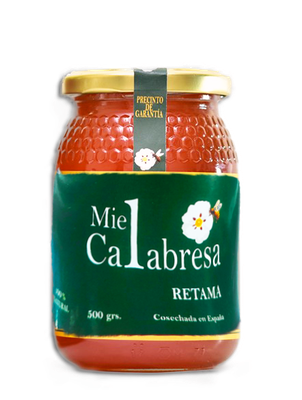 Miel Calabresa de Retama. Tarro de 500 Gr