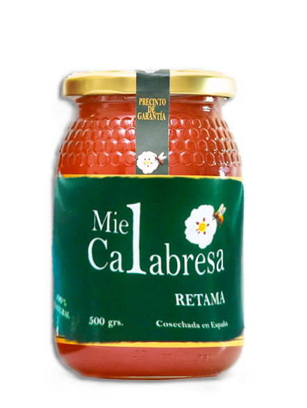 Miel Calabresa de Retama. Tarro de 500 Gr
