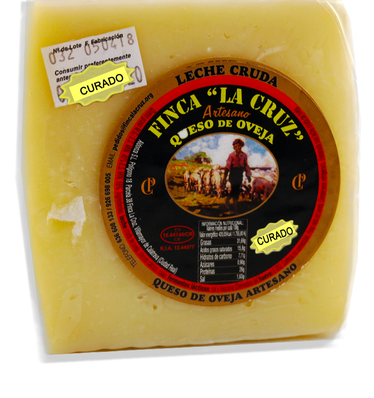 Queso Oveja Curado "Finca La Cruz". Cuña 300 a 400grs. aprox.