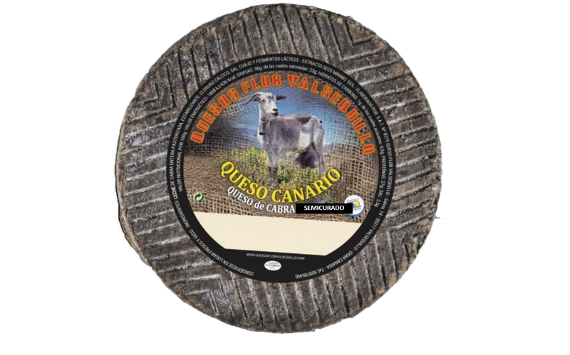Queso canario Semicurado de cabra Flor de Valsequillo. 1.200 kg Ap