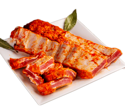 Costillas de cerdo frescas adobadas. Kilo