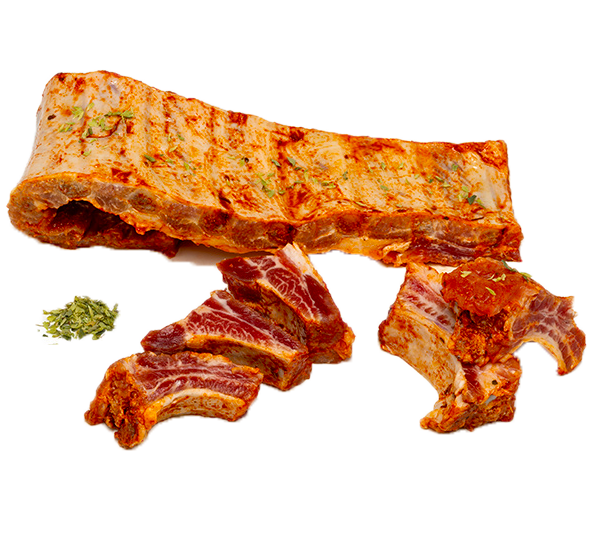 Costilla Adobo Curada Oreada.  1 k.
