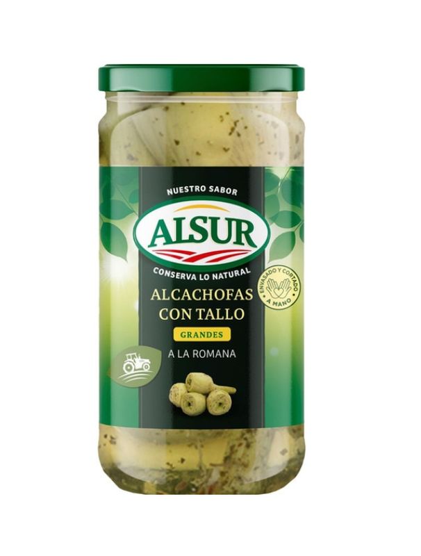 Alcachofas con tallos grandes a la romana 5-7 piezas
