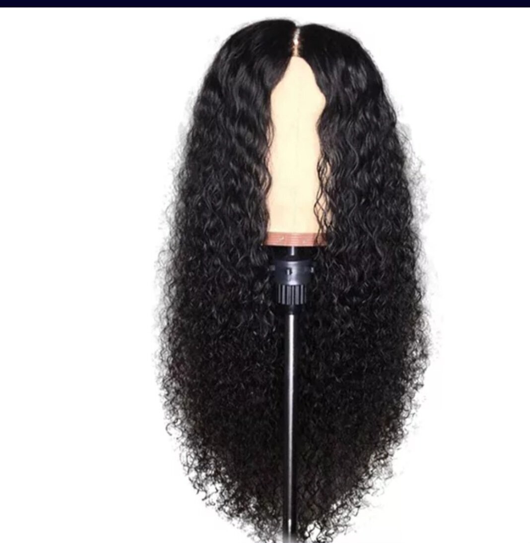 High quality Brazilian glue less transparent hd 13x6 frontal human lace wigs curly synthetic hair