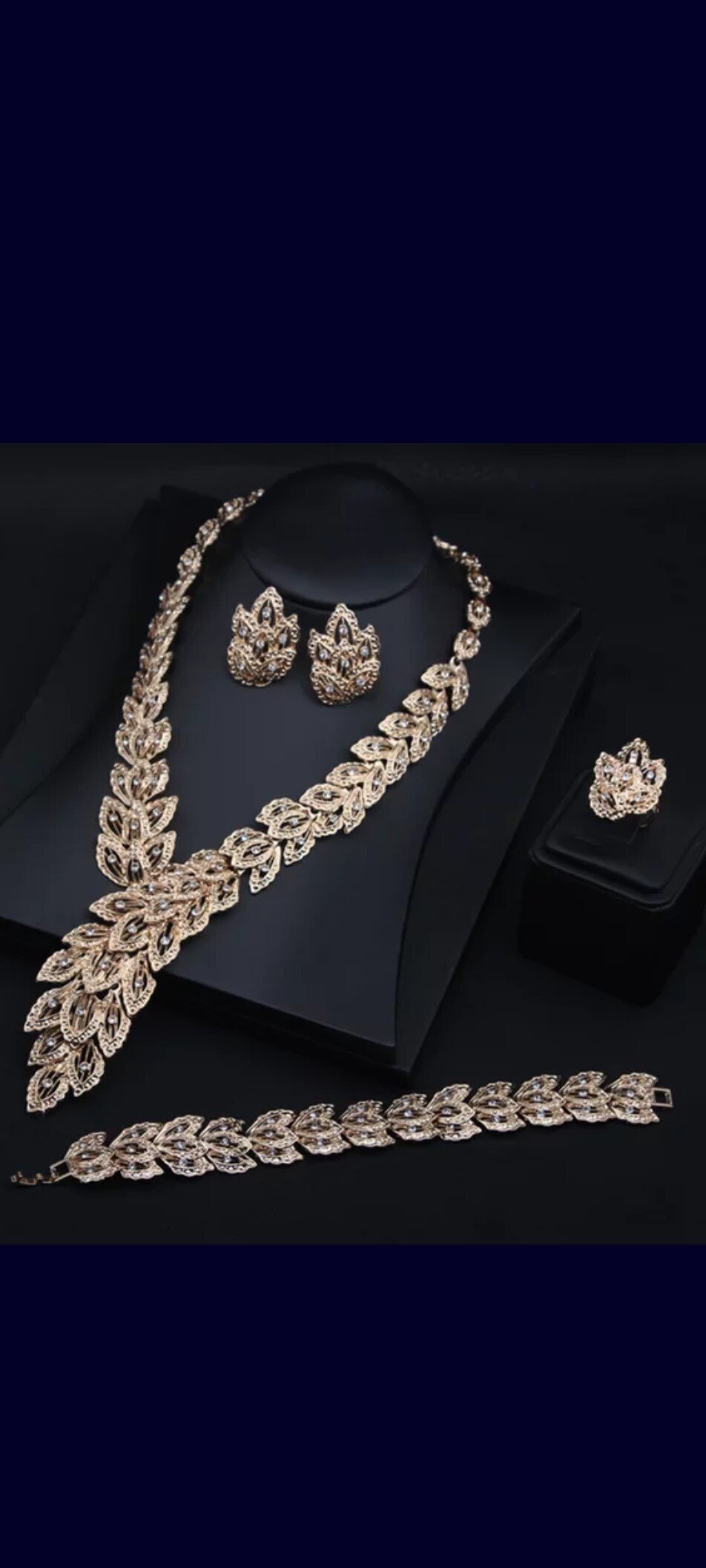 Y Gold Indian designed jewelry 14K Gold Plated Dainty Cubic Y-Shaped Necklace Delicate Cute Jewelry Gift Plated Scarf Bib Style Crystal Chain Necklace Bracelet Earrings Ring Jewelry Set African Indian