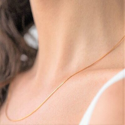 Round Snake chain trending necklace collection 18k gold plated chain necklace for women stainless steel jewelry