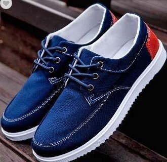 Blue Men's Slip On Loafers, new design spring fashion flat Leisure canvas shoes comfort for men footwear size 40