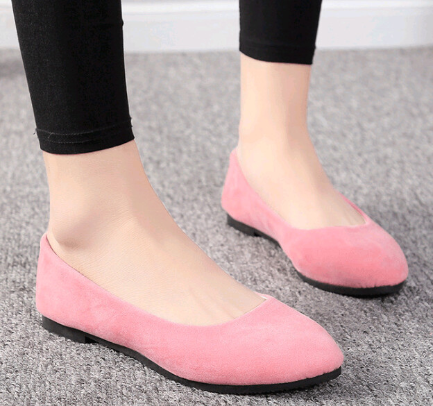 Peach Womens Shoe Ballet Fashion Ladies' Shoes pointed flat work shoes for women, women shoes beautiful new design casual flat office/Corporate women ladies shoes size 40