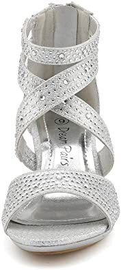 Girl's DREAM PARIS Toddler/Little Kid/Big Kid Sweety Low Heel Dress Pump Sandals Size 10 Toddler Shoe