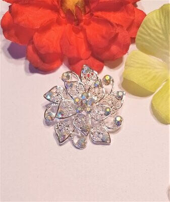 Crystal Rhinestones Flower Brooch Pin Set for DIY Wedding Bouquets Decoration