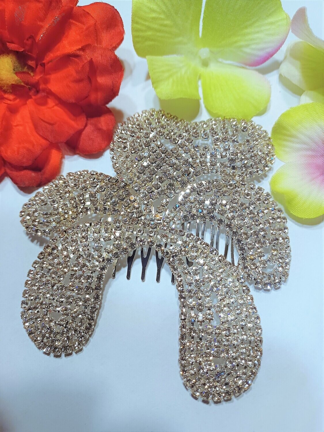 Big Bear design Rhinestone Crystal Alloy Wedding Decoration Accessory Bridal Hair Combs