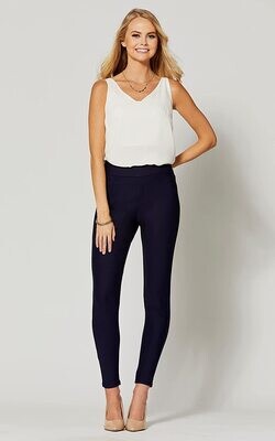 Blue Office pant Trouser Women's Straight Pants Stretch Waist Band Solid Trousers Casual Business Office Size by Vera Wang Medium