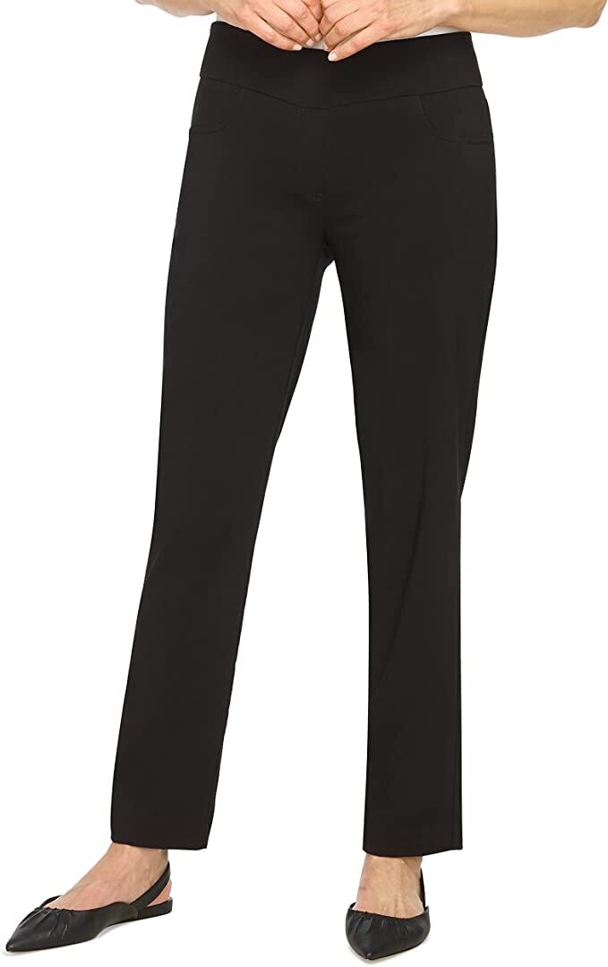 Josephine Chaus Women's Flex Motion Regular Fit Trouser Pant Black Size 4
