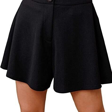 Talbot PETITES Women High Waist Wide Leg Shorts Work Office Button Zipper and Botton Solid Shorts Size 10