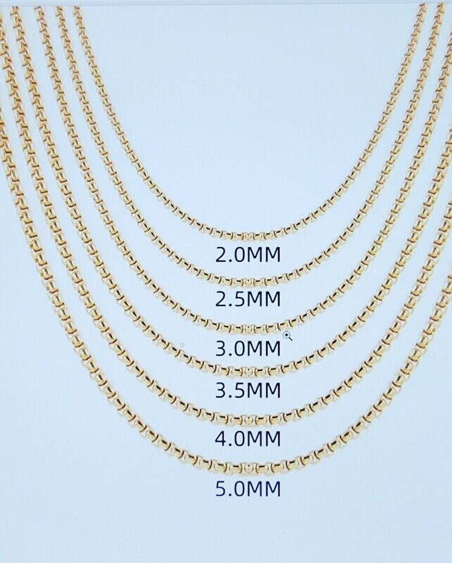 Roller Necklace Set Man Jewelry Silver Women Neck Stainless Steel Wallet Chain Square Pearl Chain Jewelry 3MM 17 inches long