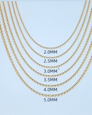 Chain link Custom Stainless Steel Hypoallergenic Waterproof Jewelry 2MM Gold Plated Charm Necklace Jewelry for Men and Women length 22inches