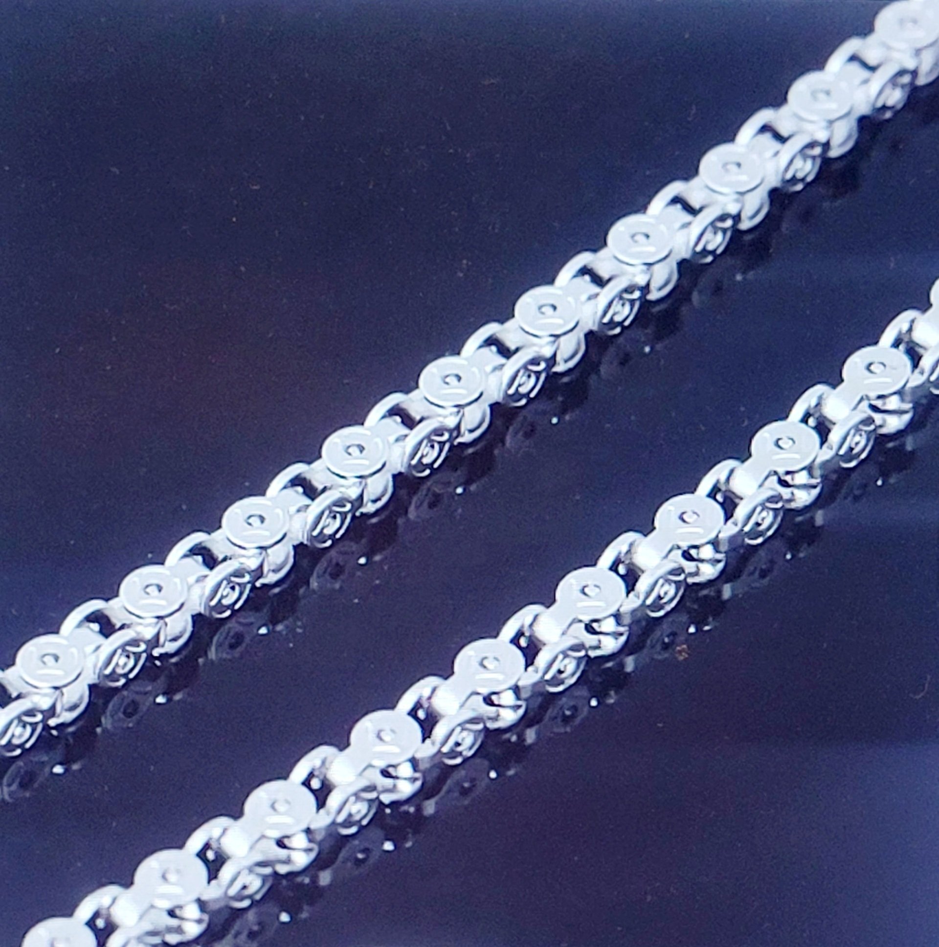 Biker Punk Style Jewelry Stainless Steel Silver Metal Bike Motorcycle Bracelet Men Women Jewelry 6MM Length 7.5 inches