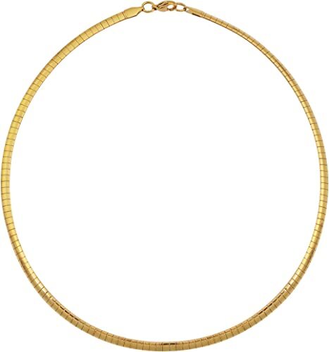Punk Jewelry Gold Color Metal Stainless Steel Choker Necklace Fashion Jewelry Vintage Geometric Snake Chain Necklace Italian Omega Chain Necklace