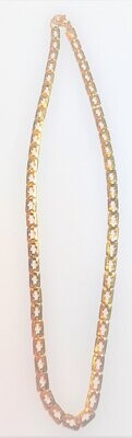 Inner Cross Chain Necklace (crucifixion) Gold-Tone Flat Jewelry length 17 Inches
